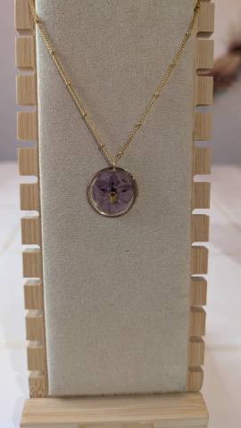 Collier Pens�e violet clair