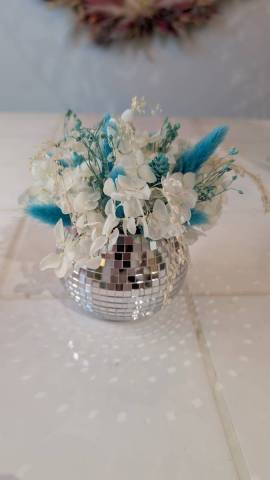 Boule disco turquoise